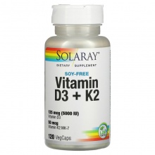  Solaray Vitamin D3+K2  120 c
